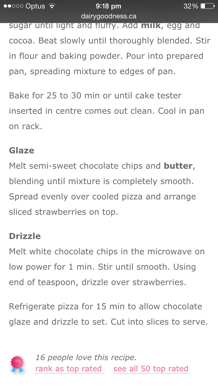 Chocolate Strawberry Pizza 🍫