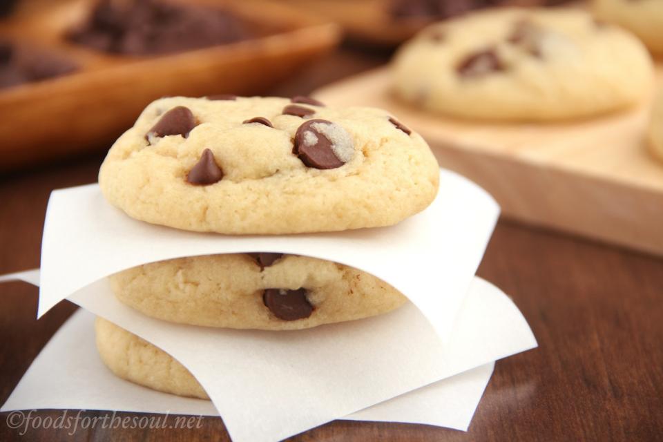 The ULTIMATE Healthy Low Fat Chocolate Chip Cookies -- So Buttery, Soft & Chewy!