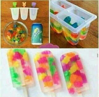 sprite and gummy bears👌❤