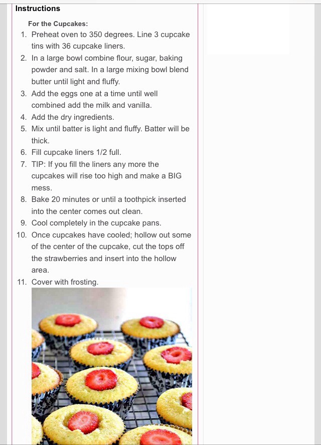 🍰🍰Strawberry Shortcake Cupcakes Recipe🍰🍰