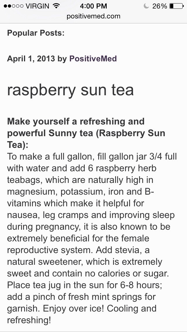Raspberry Sun Tea 🌸🌞