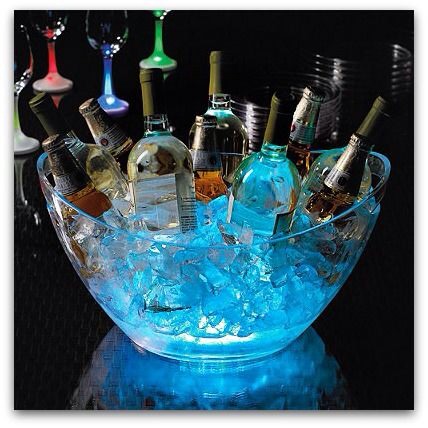 Put at the bottom of your drink bowl for an awesome display! 