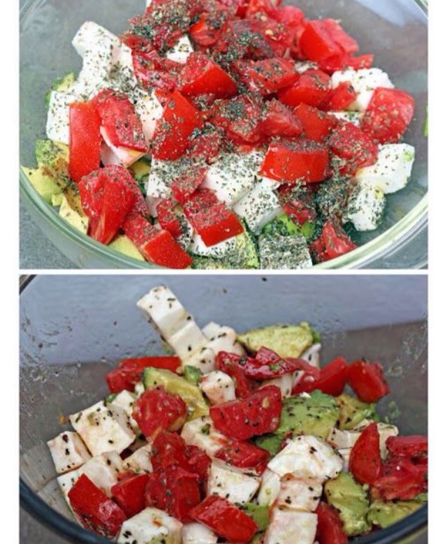 Avocado Tomato And Mozzarella Salad