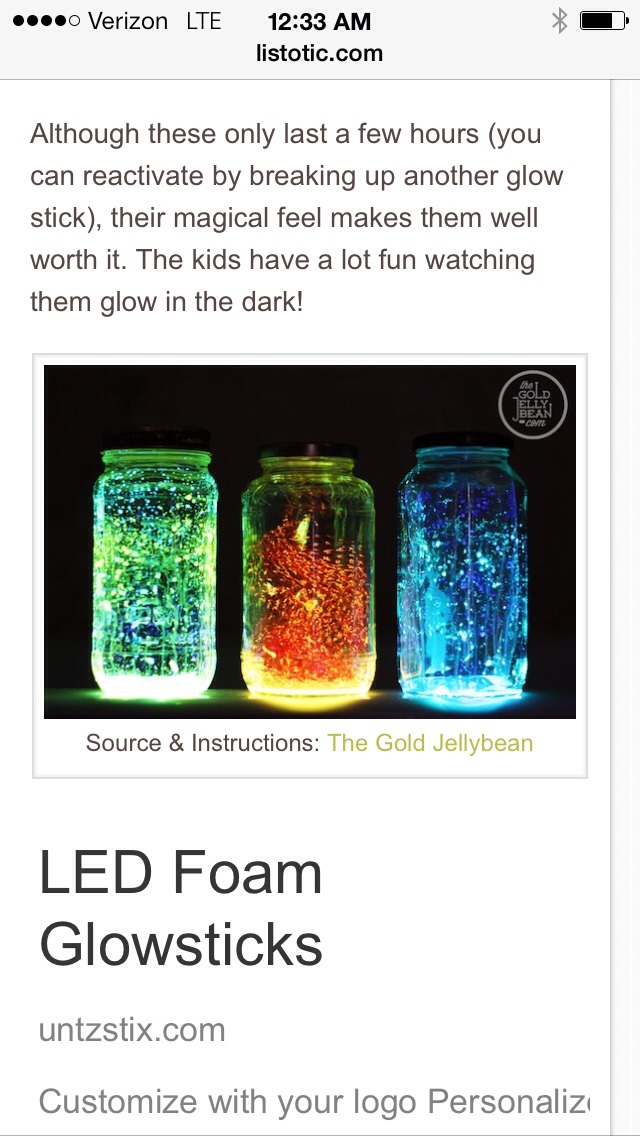 Awesome Glow Stick Ideas!!
