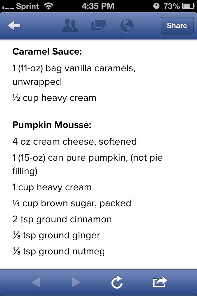 Carmel Spiced Pumpkin Parfait 