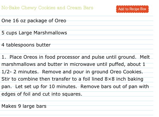 🍪No Bake Cookies & Cream Bars🍪