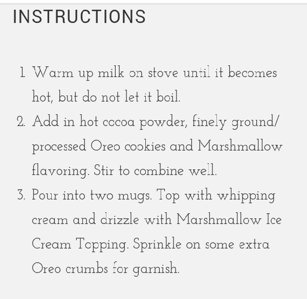Cookies And Cream Hot Chocolate! 