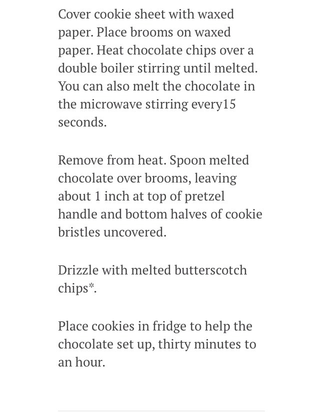 Halloween Fun Witches Broom Stick Cookies