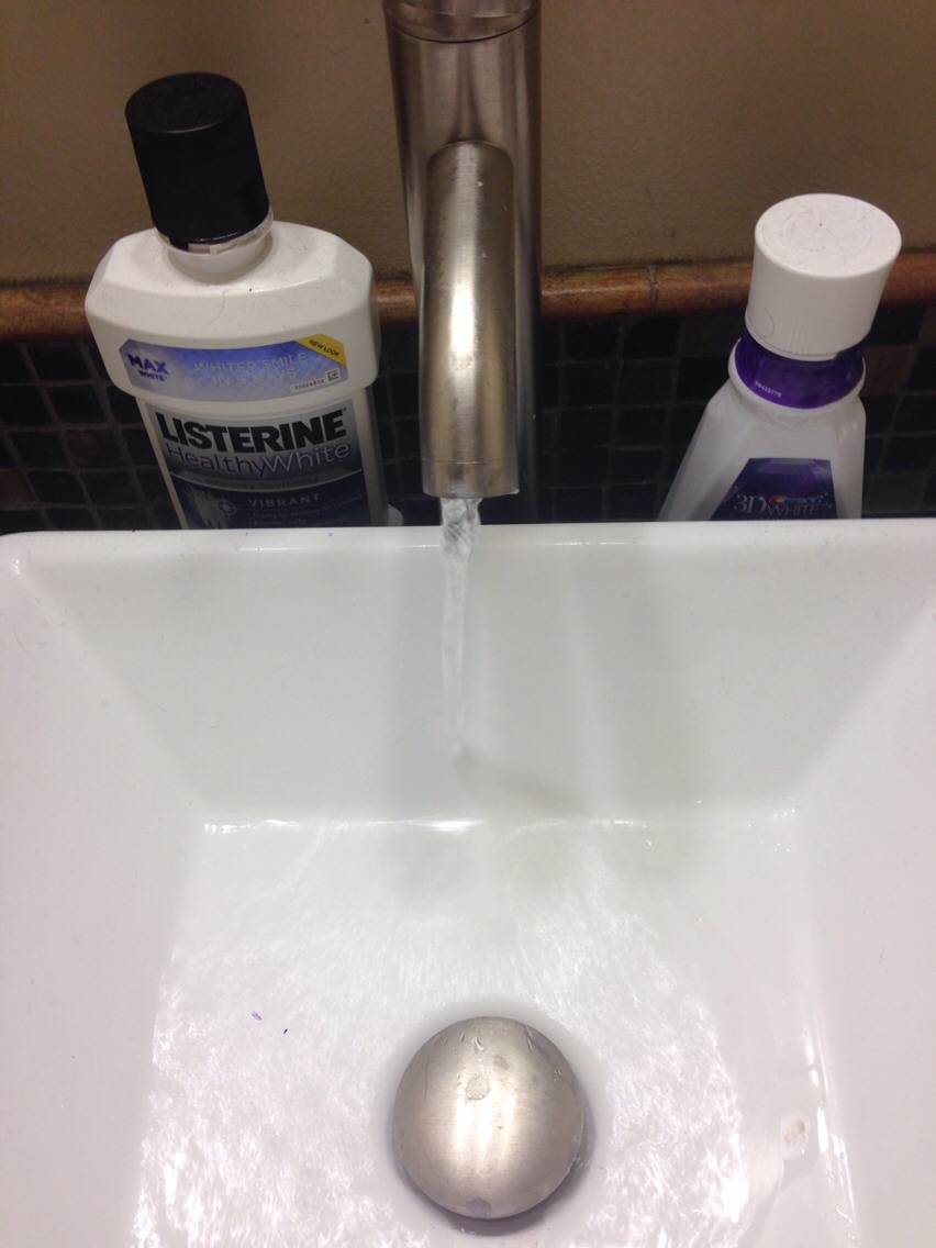 Let the water run until it warms up