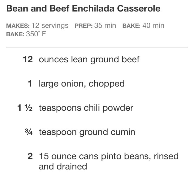Bean & Beef Enchilada Casserole Recipe