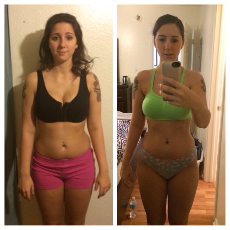 Even though my goal was to lose body fat, and not necessarily drop pounds I did lose 8 pounds that week. 


I'm a little embarrassed to use my own pictures, but I know that this will help many who are struggling with fat loss. 