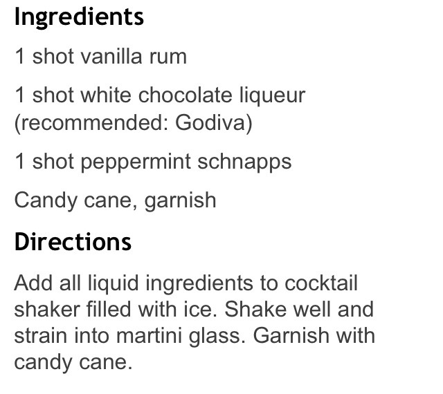 Candy Cane Cocktail