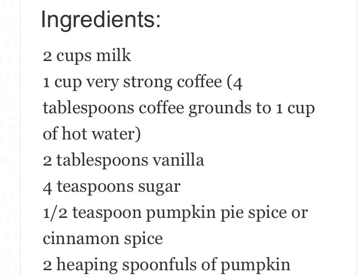 Pumpkin Spice Latte Recipe 