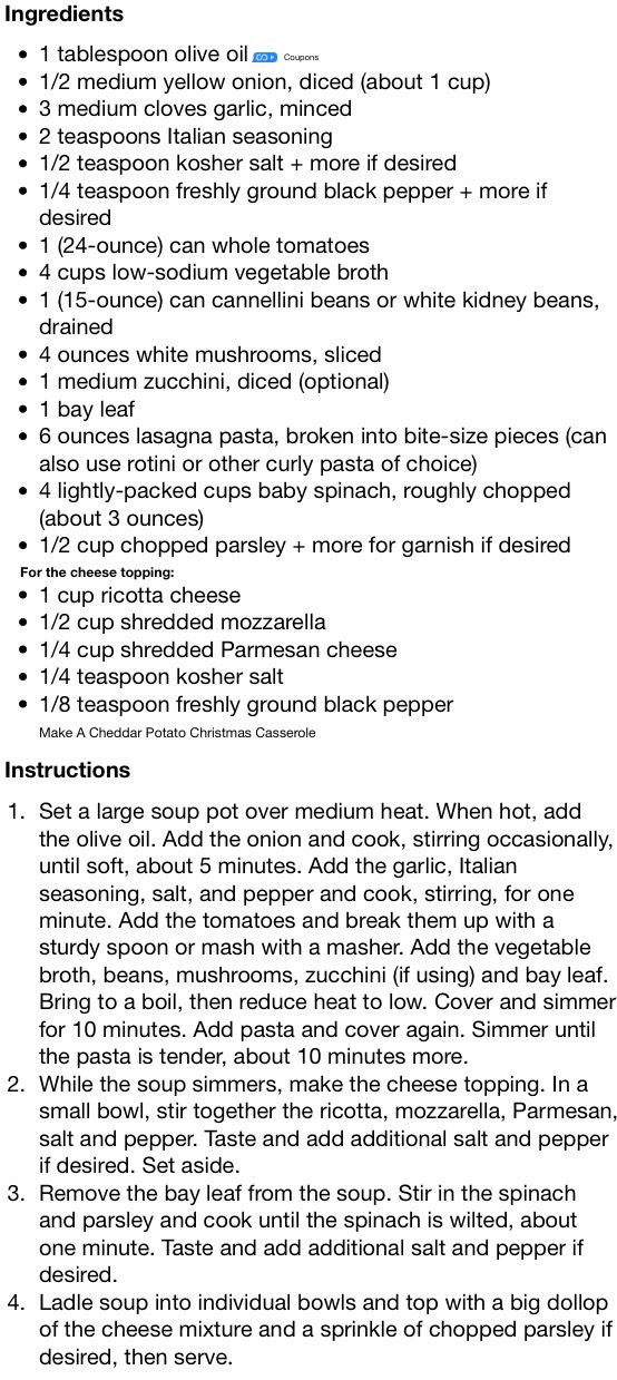 Delicious Veggie Lasagna Soup 🍲