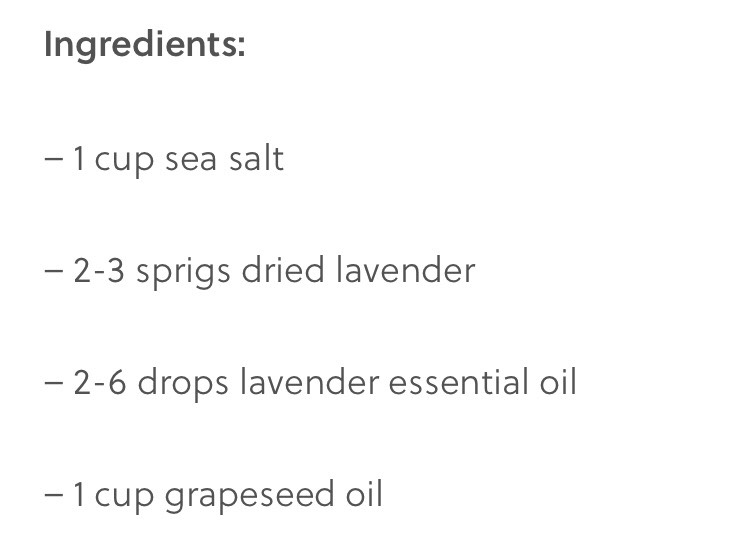 Lavender And Grape-seed Oil Sea-Salt Scrub.  