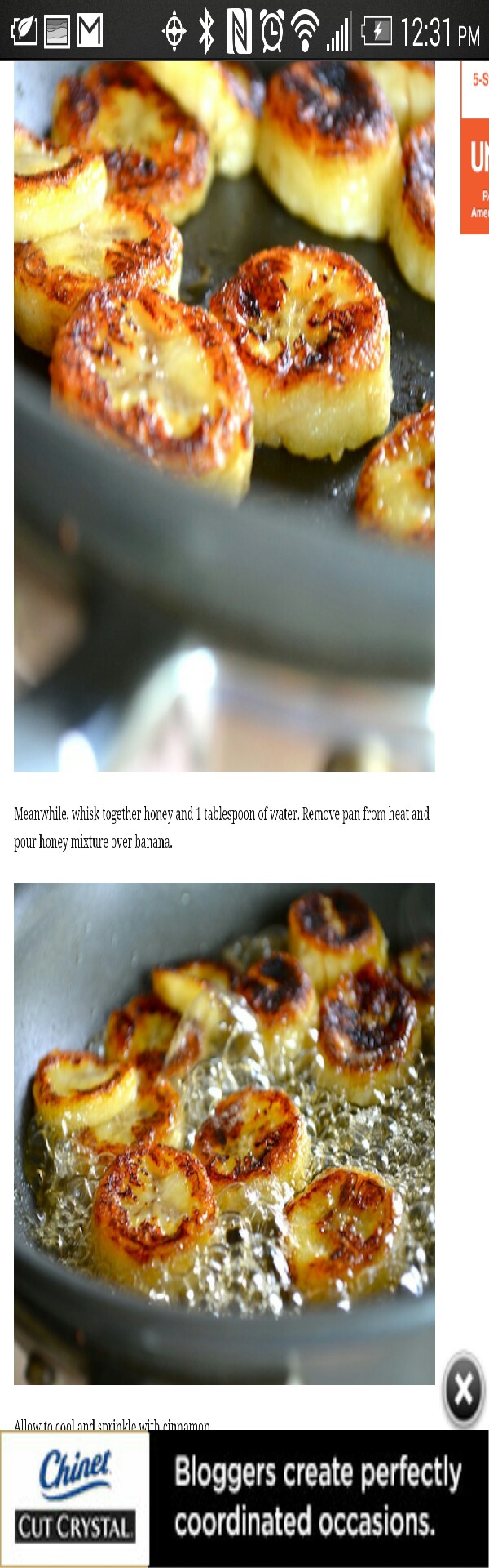 fried cinnamon bananas