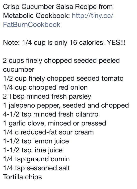 Crispy Cucumber Salsa! Low Calorie!
