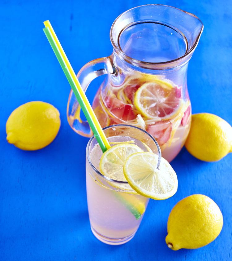 I love lemonade, but lately I have been drinking Lemon and Strawberry water everyday; my husband loves it too.

Here is my recipe:

• 2 Organic Lemons
• 5 Organic Strawberries
• 34 oz Distilled Water
• 1/2 cup of Sugar (optional)