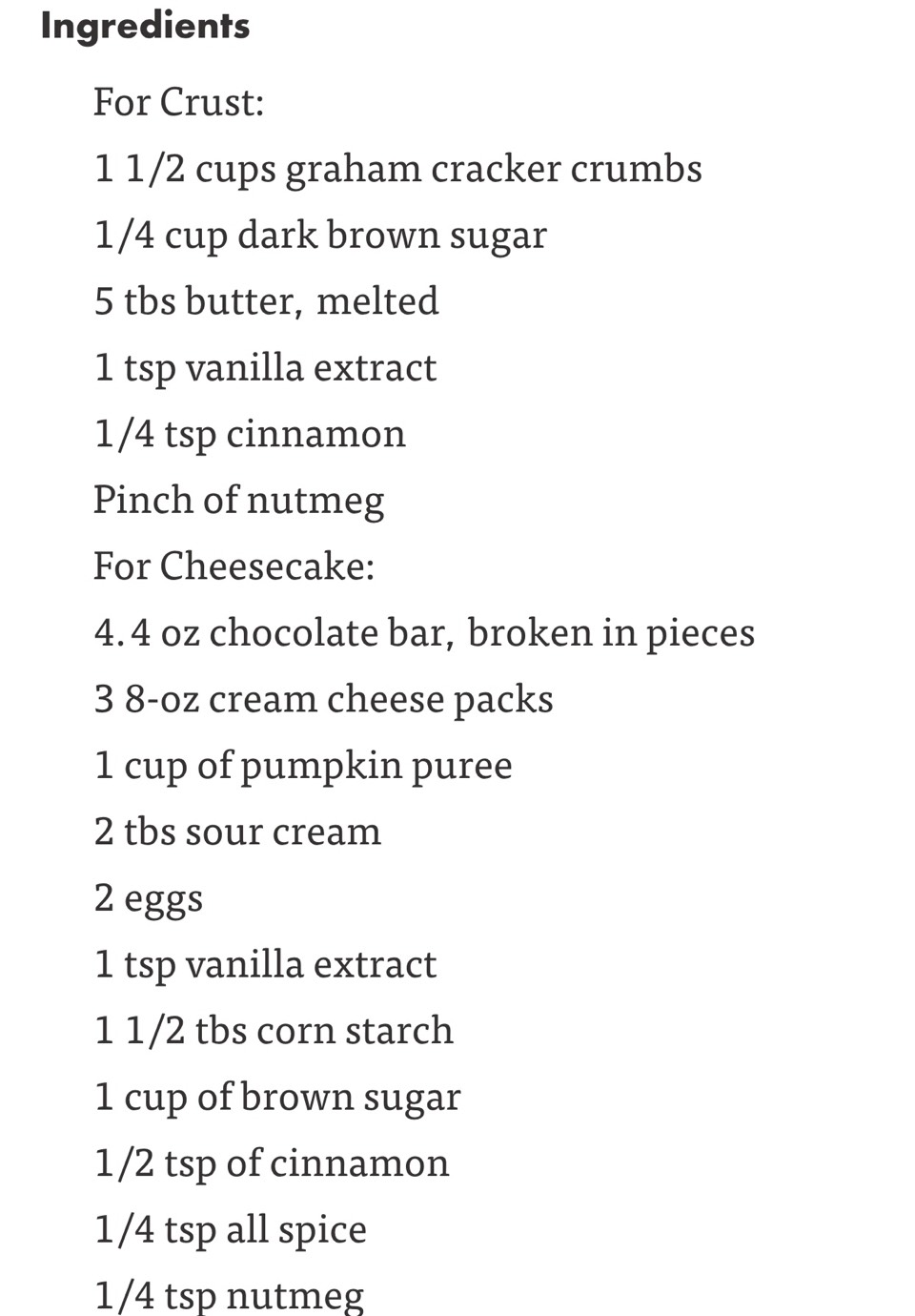 Pumpkin Chocolate Cheesecake