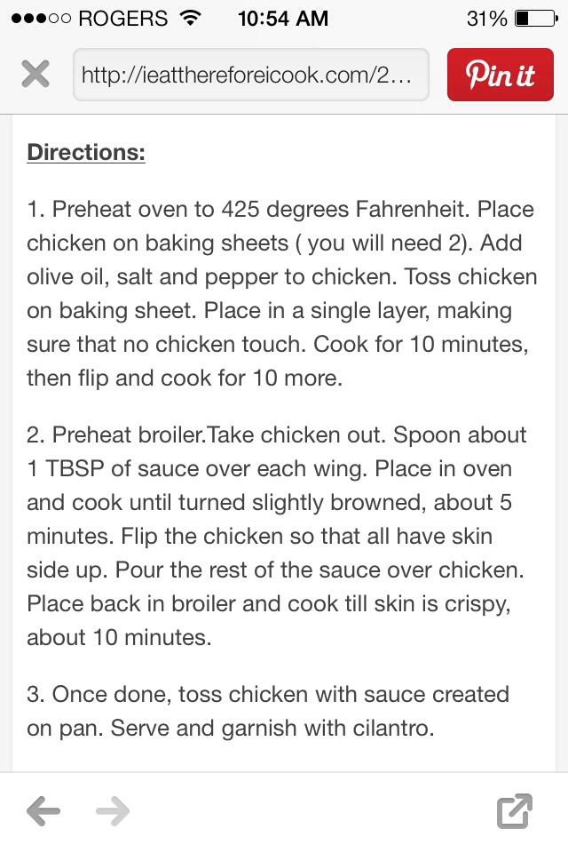 Baked Honey Sriracha Chicken Wings