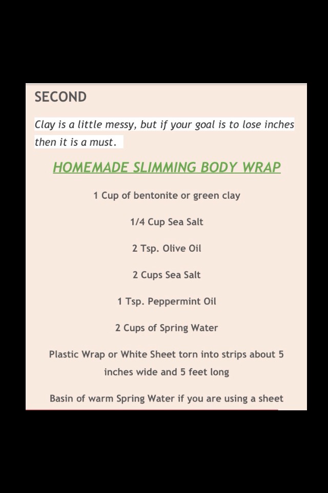 DIY Body Wrap. Lose Inches Off Your Body 