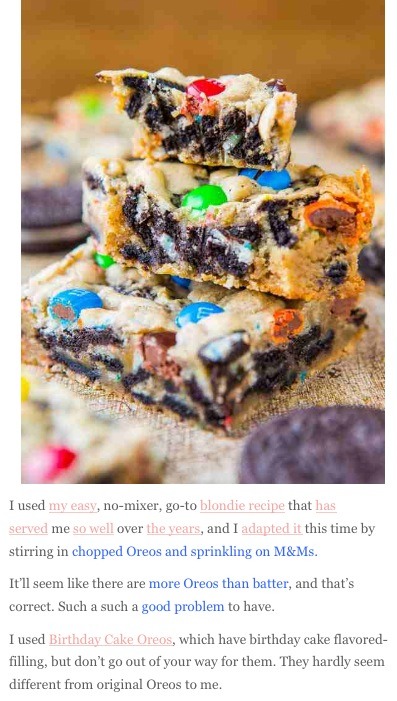Loaded M&m Oreo Cookie Bars 