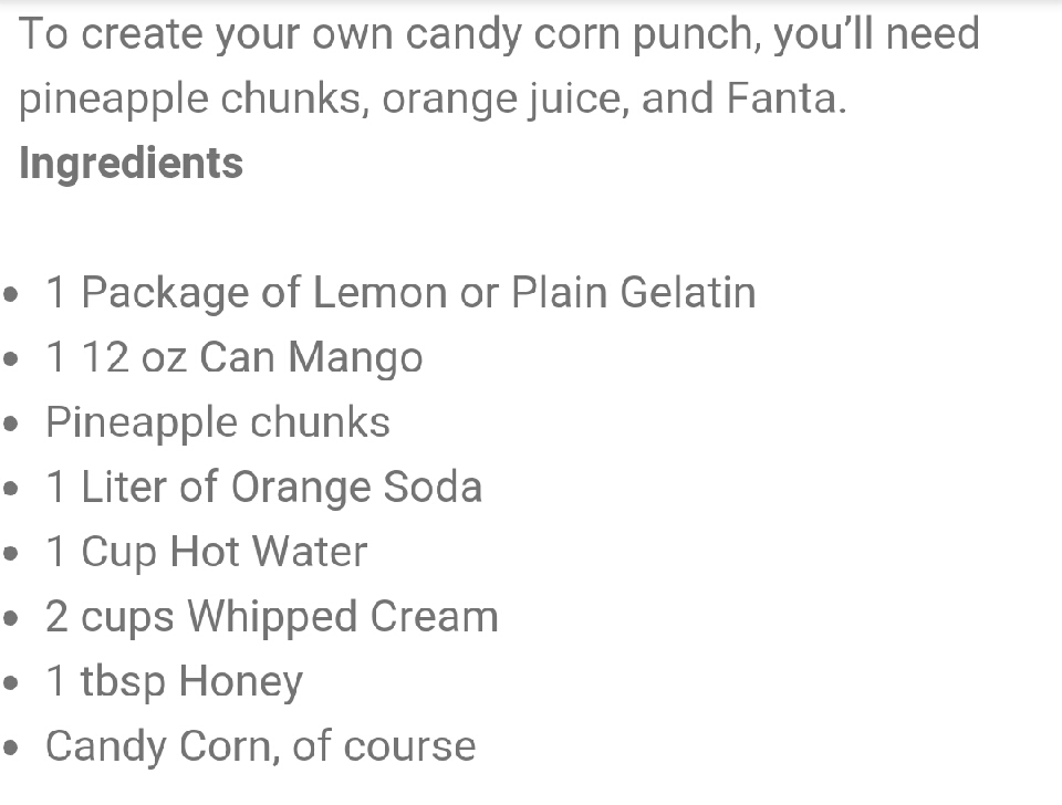 Candy Corn Punch!!!