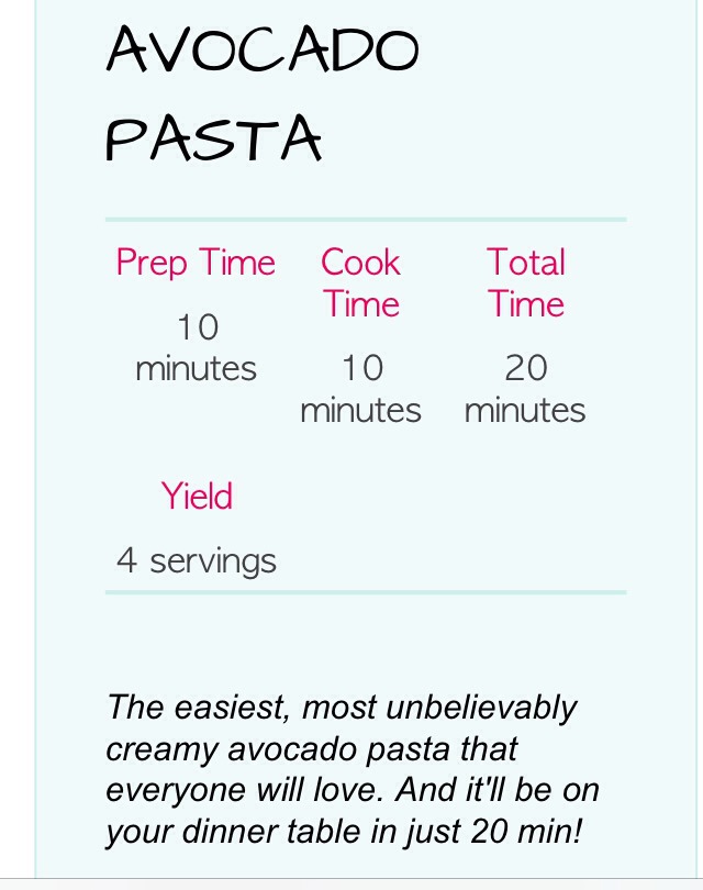 Avocado Pasta