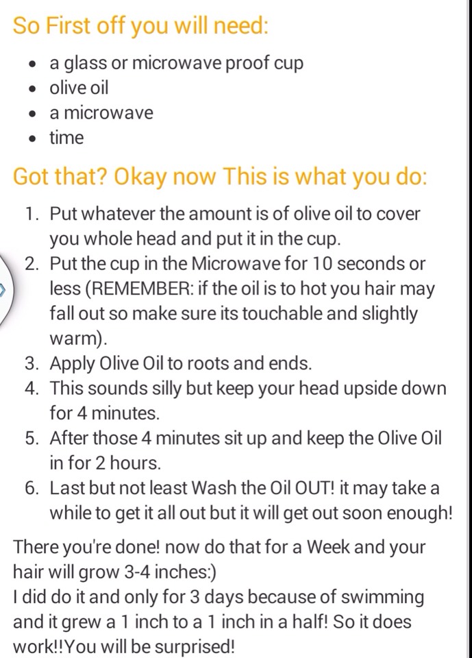 Grow Your Hair Really Long With Olive Oil😝