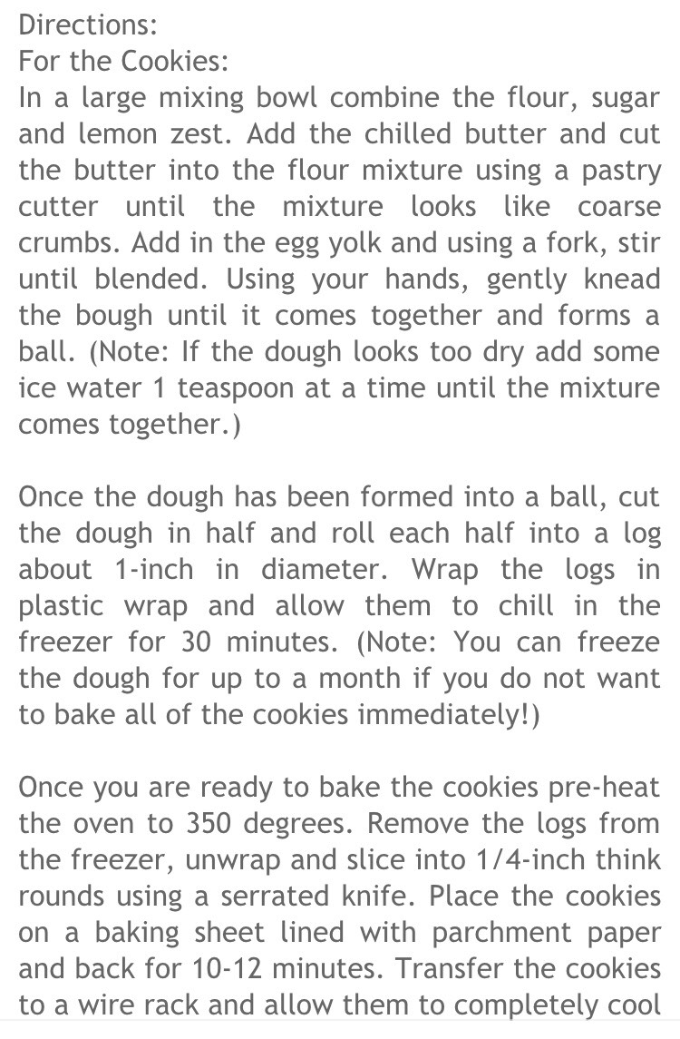 Lemon Butter Cookies