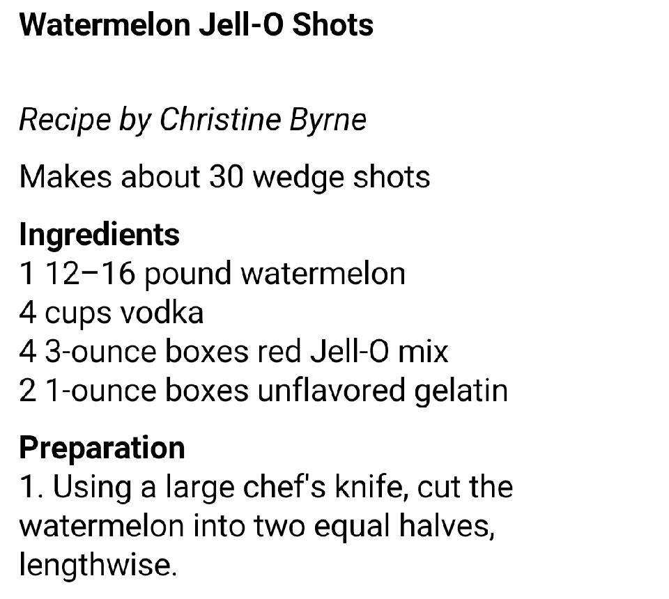 XXL Watermelon Jello Shots!