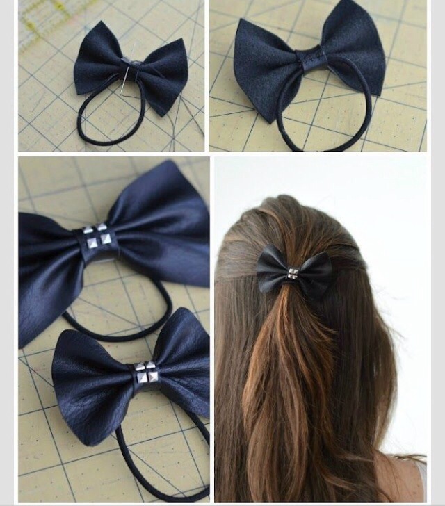 Leather Hair Bow: Simple And Pretty: DIY
