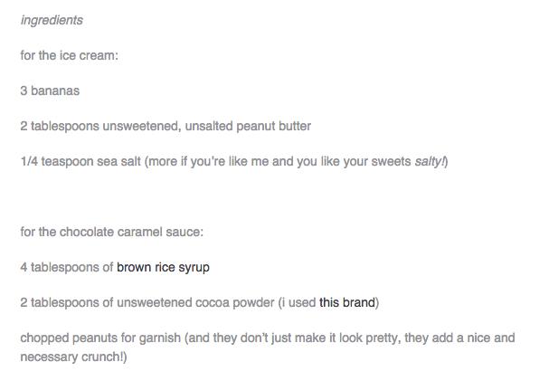 SALTED BANANA PEANUT BUTTER ICE CREAM WITH CHOCOLATE CARAMEL SAUCE