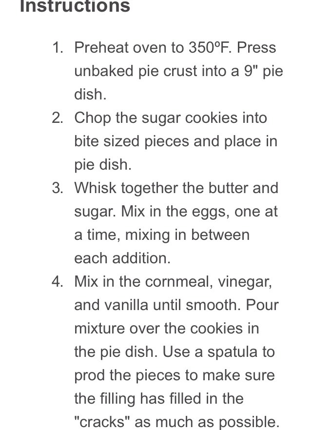 Sugar cookie pie 