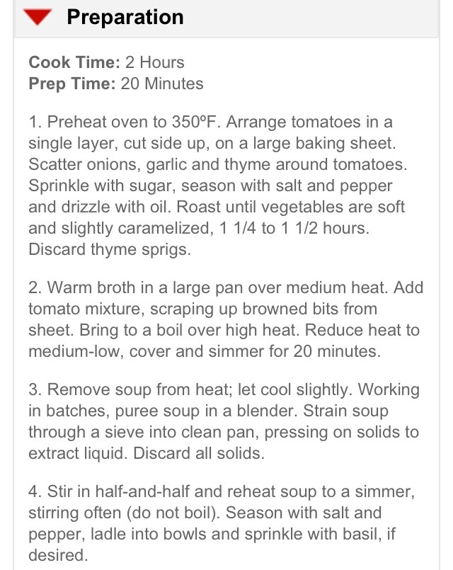 Roasted Tomato Soup  