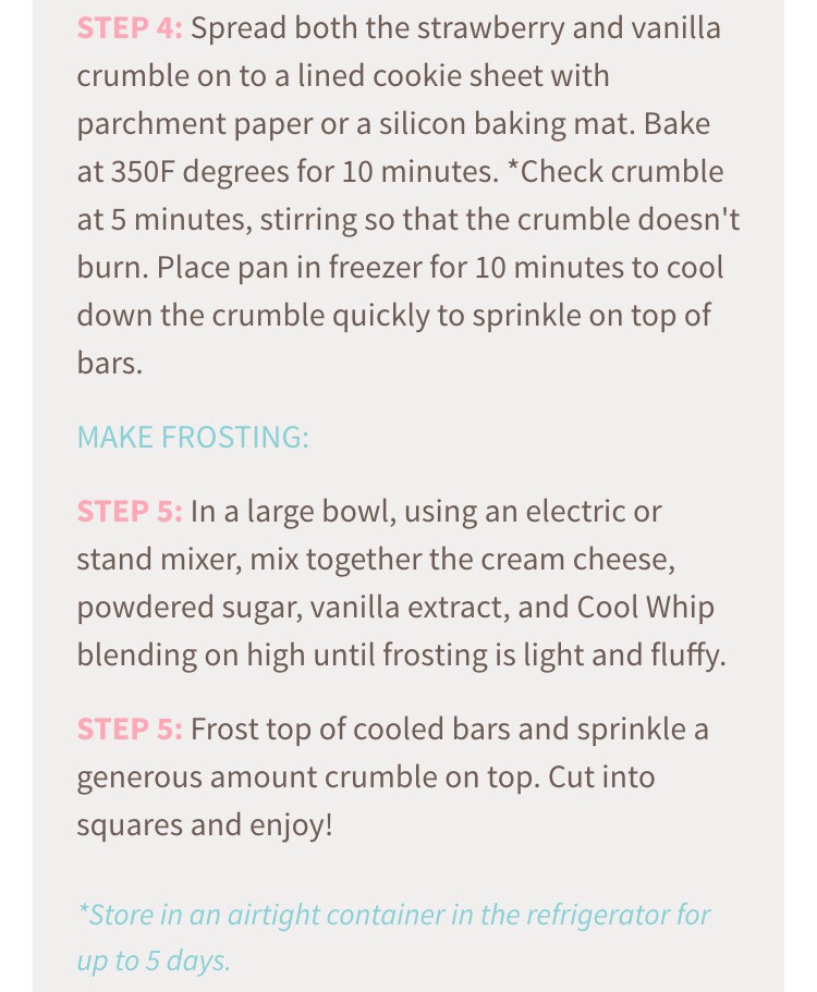 Strawberry Shortcake Bar