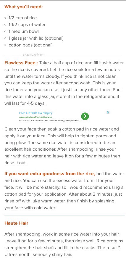 💟😍Rice Water For Gorgeous Hair & Skin😍💟