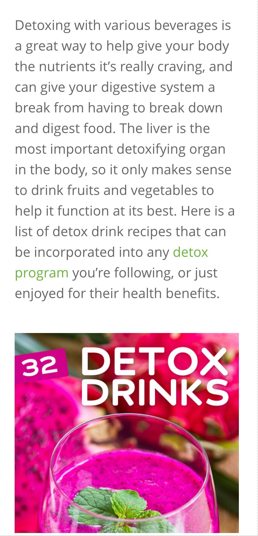 32 Detox Drinks! Good Luck!!