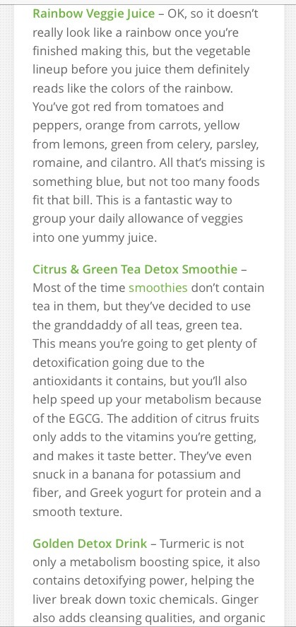 💟32 Detox Drinks And 8 Detox Waters💟