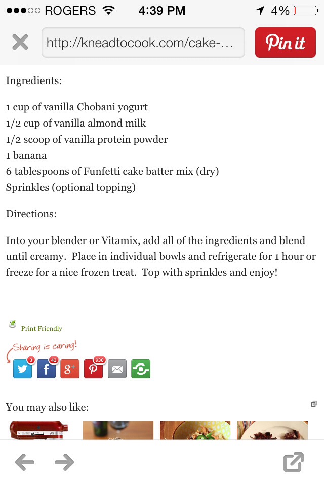 Frozen Cake Batter Greek Yogurt