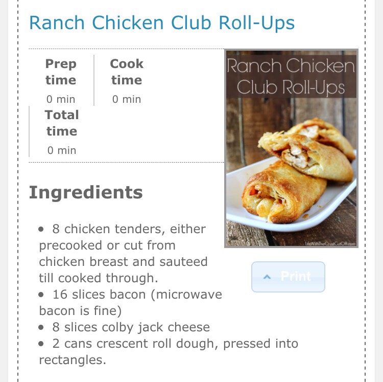 Ranch Chicken Club Roll-ups.