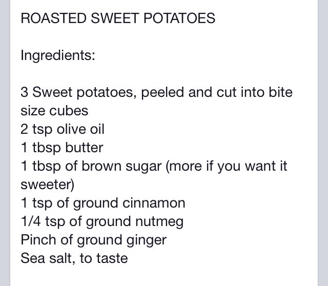 Roasted Sweet Potatoes