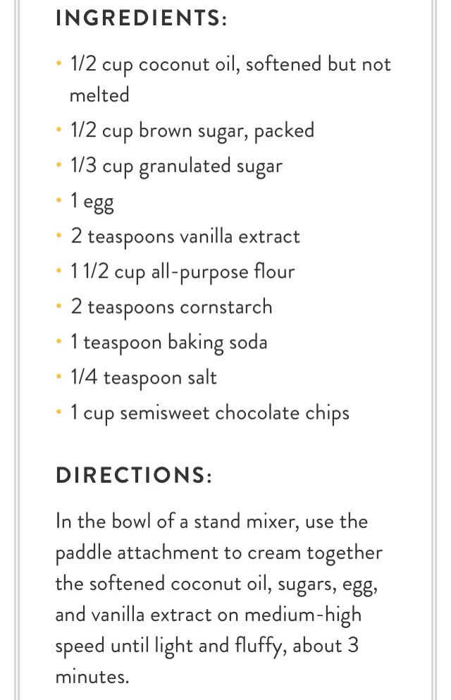 Chewy & Gooey Coconut Oil Chocolate Chip Cookies 