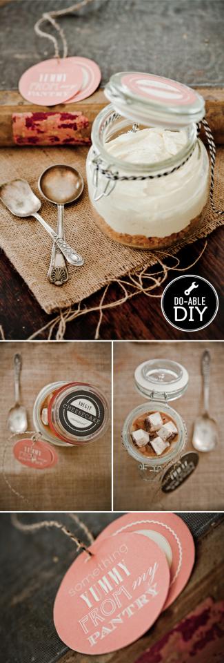 Caramel Nougat Cheesecake in a Jar
