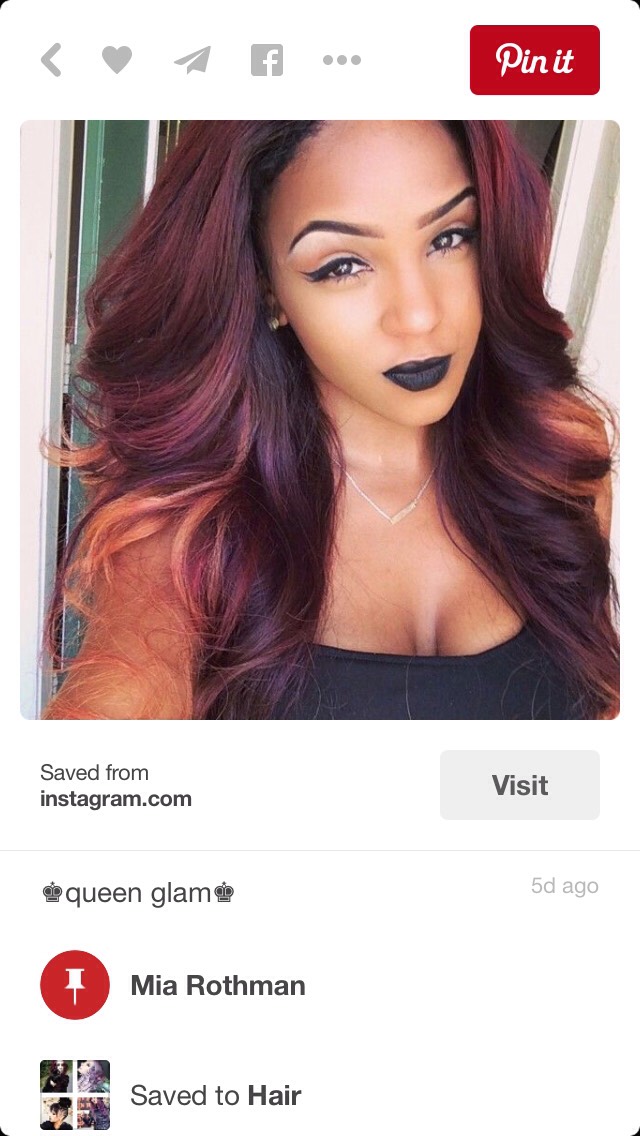 Dyed Hair on Dark Skin Girls / Colored Hair on Darker Skin