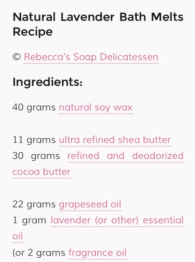 NATURAL HOMEMADE LAVENDER BATH MELTS RECIPE 🛁💜