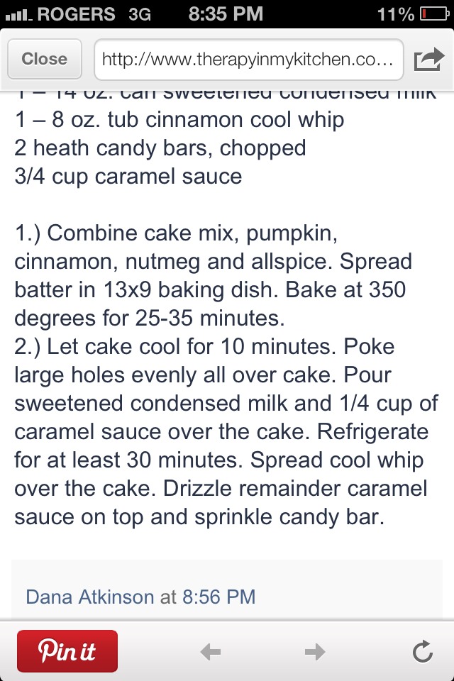 Pumpkin Better Than Sex Cake!