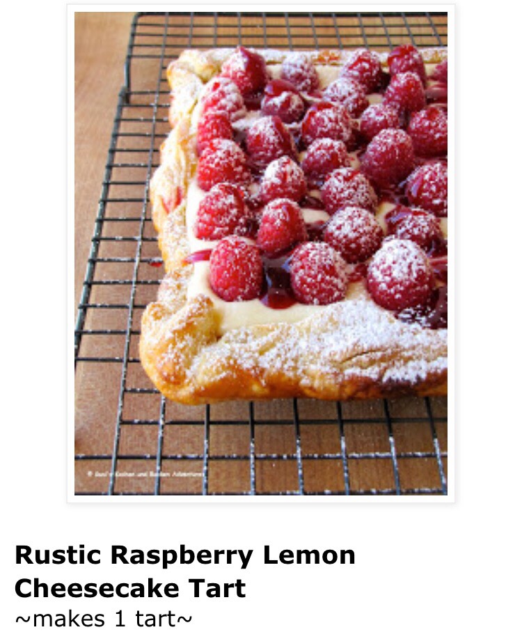 Rustic Raspberry Lemon Cheesecake Tart.