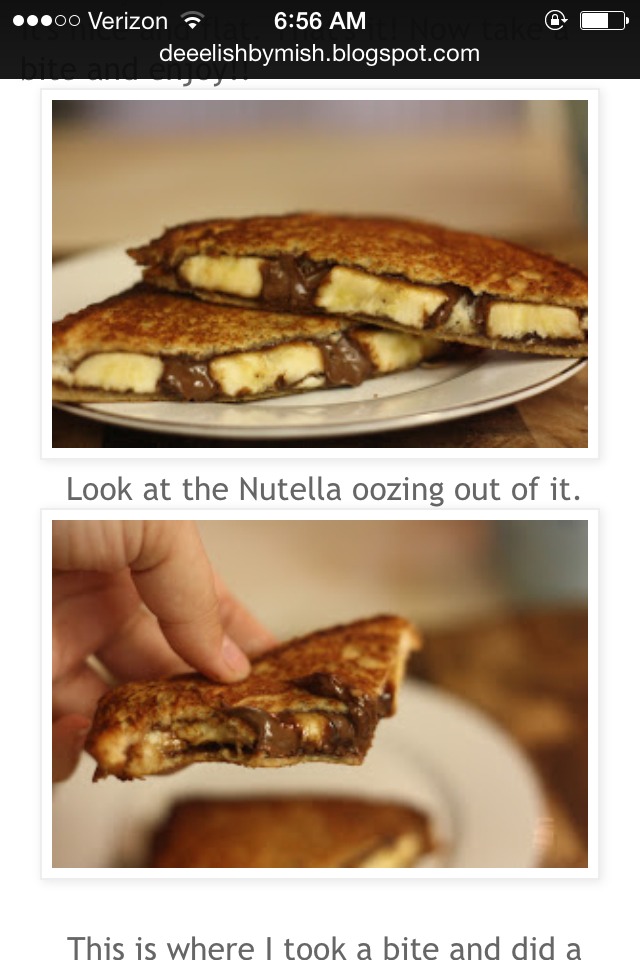 Nutella And Banana Sandwhich!!
