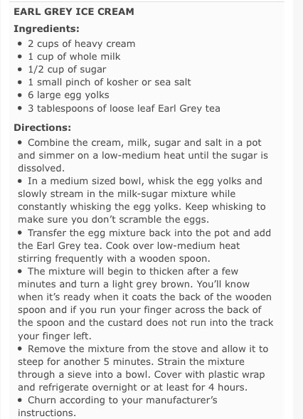 Earl Grey Ice Cream